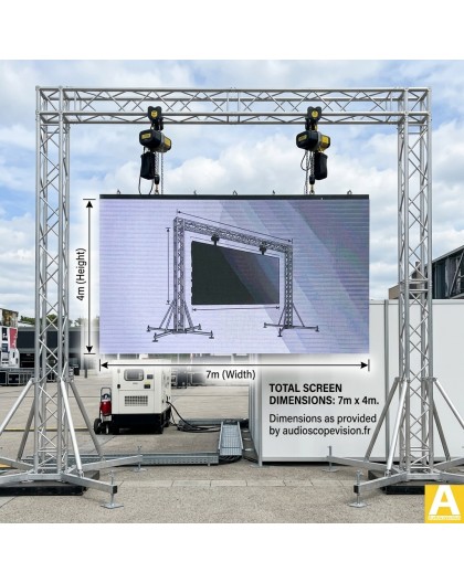Location grand ecran led, plein jour, extérieur, mur led, écran géant, outdoor, aix en provence, 13080